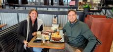 Couple enjoying lunch at Billy Boy's Restaurant in Chicago Ridge