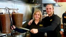 Friendly kitchen staff at Brandy's Gyros in Schaumburg