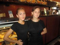 Friendly servers at Central Gyros in Chicago