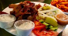 The famous Gyros Plate at Dino's Cafe in Bloomingdale
