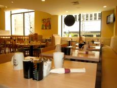 The beautiful dining area at Eggs Inc. Cafe Chicago in Streeterville