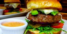 The famous Avocado Burger at Ellwood Steak & Fish House DeKalb