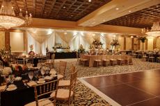 Beautifully decorated Versailles Ballroom at Fountain Blue Banquets in Des Plaines