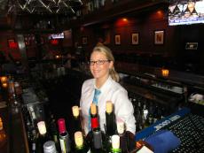 Friendly bar server at Jameson's Charhouse in Arlington Heights