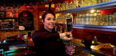 Friendly bar server at Jimmy's Charhouse in Libertyville