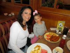 Mom and daughter enjoying lunch at Jimmy's Restaurant in Des Plaines