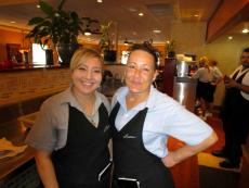 Friendly servers at Lumes Pancake House in Palos Heights
