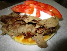 The famous homemade gyros at Nick's Drive In Restaurant in Chicago