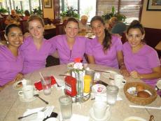 Local nurses enjoying lunch at Omega Restaurant & Pancake House in Downers Grove