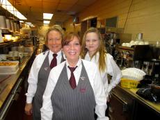 Friendly staff at Palm Court Restaurant in Arlington Heights