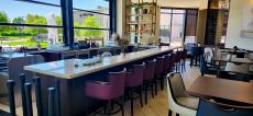 Beautiful lounge area at Pella Signature Restaurant in Burr Ridge