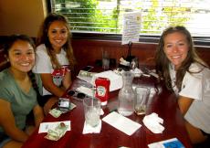Friends enjoying lunch at Plainfield's Delight Restaurant in Plainfield