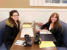 Friends enjoying lunch at Southern Belle's Pancake House in Carpentersville