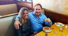 Couple enjoying lunch at Tasty Waffle Restaurant in Romeoville