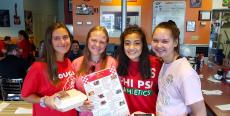 Friends enjoying lunch at Teddy's Diner in Elk Grove Village