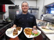 Executive chef Luis in the kitchen at Union Ale House in Prospect Heights