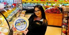 Friendly staff with Greek Cheese at Village Market Place in Skokie